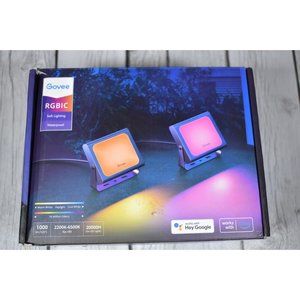 2 pack * Govee RGBIC Waterproof LED Smart Flood Lights, H7061. Landscape, Garden